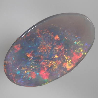 SOLID SEMI BLACK OPAL Red Floral Harlequin pattern